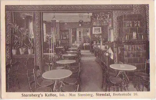 16452 Feldpost Ak Stendal Sternbergs Café 1918