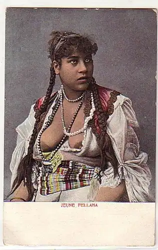 16451 Erotik Ak nacktes arabisches Mädchen um 1910