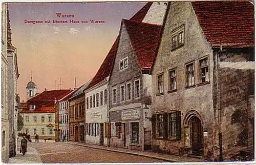 16448 Ak Wurzen Domgasse avec la plus ancienne maison 1926