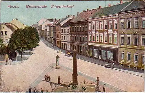 16419 Ak Wurzen Wettinerstraße Monument guerrier 1909