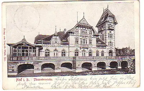 16398 Ak Hof in Bayern Theresienstein 1905