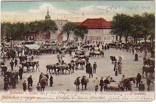 16385 Ak Buttstadt in Thuringen Rossmarkt 1905