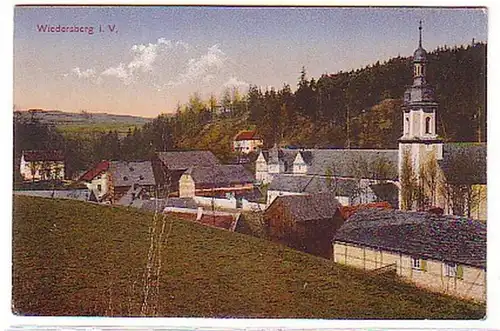 16348 Ak Wiedersberg im Vogtland Totalansicht um 1910