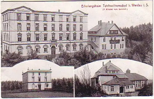 16327 Ak Erholungsheim Teichwolframsdorf b. Werdau 1915