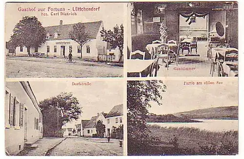 16317 Mehrbild-Ak Gasthof Fortuna Lütchendorf um 1910