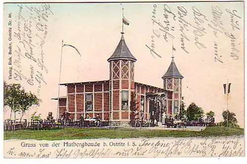 16313 Ak Gruß von der Hutbergbaude bei Ostritz 1904