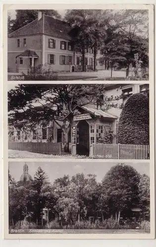 16303 Multi-image Ak Brettin Auberge Vers l'arbre vert, château etc. 1939