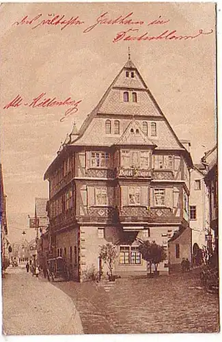 16302 Ak Alt- Miltenberg Gasthaus zum Riesen 1912