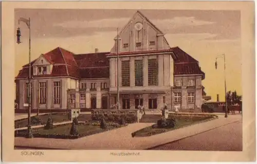 16284 Ak Solingen Hauptbahnhof um 1920