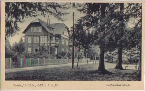 16279 Ak Oberhof en Thuringe. Gräfenrodaer Straße vers 1930
