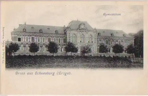 16277 Ak Salutation de Sneigberg Erzgeb. Gymnasium vers 1910