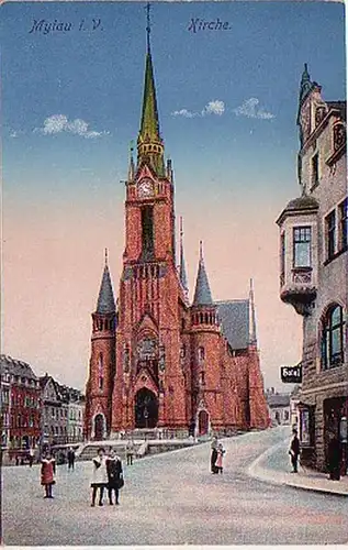 16250 Ak Mylau dans l'église Vogtland vers 1910