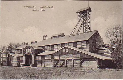 16245 Ak Zwickau Ausstellung Bergbau Halle 1906