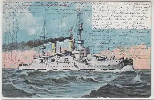 16241 Ak Deutsches Kriegsschiff Kaiser Friedrich 3. 1905