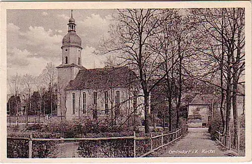 16214 AK Geilsdorf i.V. Kirche um 1930