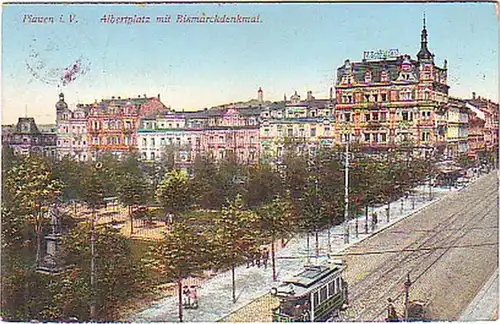 16204 AK Plauen i. V. Albertplatz um 1930