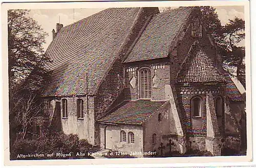 16198 Ak Altenkirchen sur Rügen ancienne église vers 1930