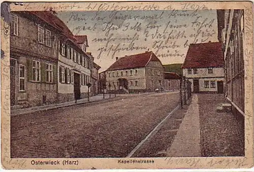 16189 Ak Osterwieck (Harz) Kapellenstrasse um 1920