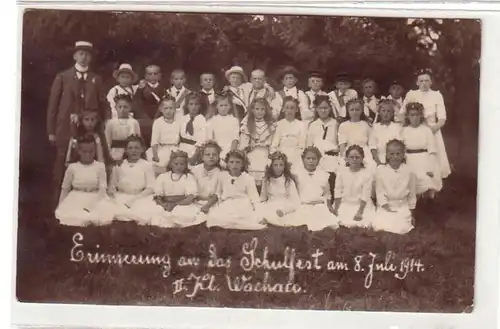 16166 Photo-Ak Festival d'école 2ème classe Wachtau 8 juillet 1914