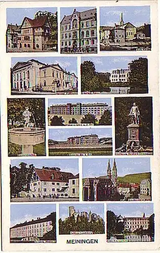16159 Multiimage Ak Meiningen Caserne etc. 1919