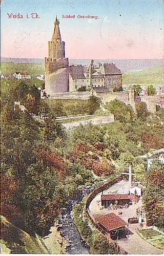 16152 Ak Weida in Thüringen Schloß Osterburg 1919