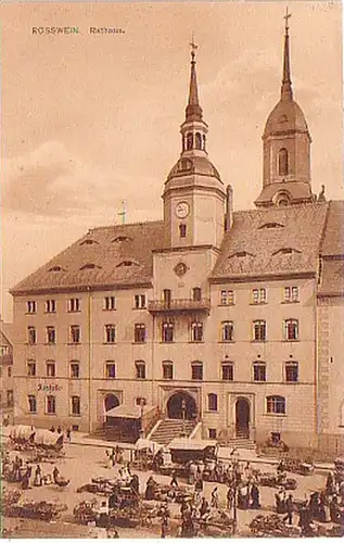 16139 Ak Rosswein Mairie Hôtel de ville vers 1910