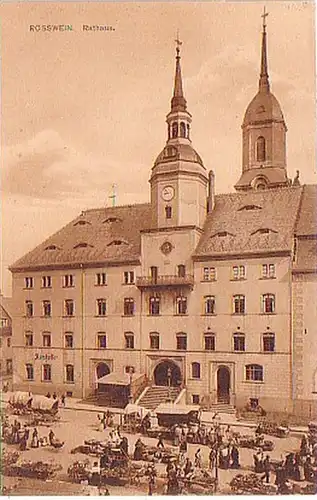 16139 Ak Rosswein Rathaus um 1910