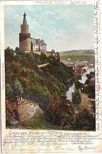 16094 Ak Weida in Thuringen Schloss Osterburg 1904