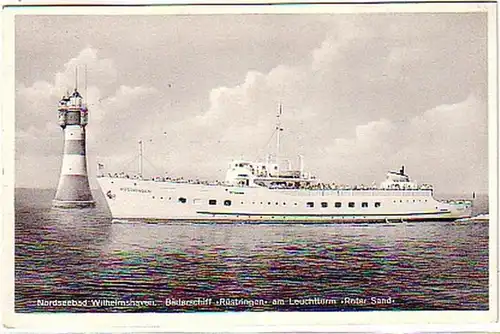 16088 Ak Wilhelmshaven Bäderschiff "Rüstringen" 1957