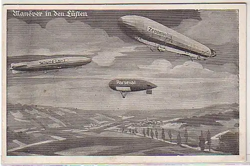 16056 Ak Zepplin, Parseval, Schütte Lanz um 1915