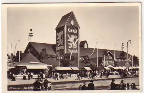 16043 Ak München Oktoberfest Löwenbräu um 1930