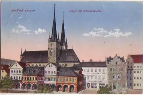 16036 Ak Salafeld marché avec l'église de la cassis 1925