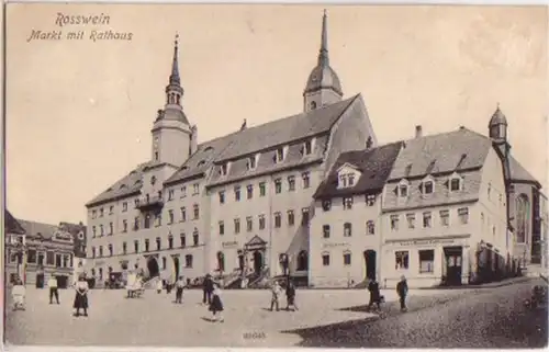 16033 Ak Rosswein Marché avec hôtel de ville 1911