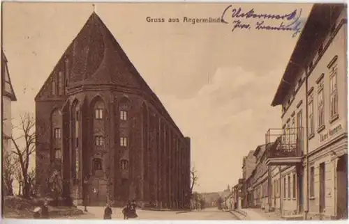 16032 Feldpost Ak Gruss aus Angermünde 1916