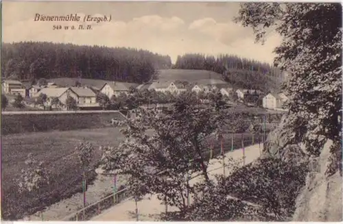 16027 Ak Bienenmühle im Erzgebirge Totalansicht 1912