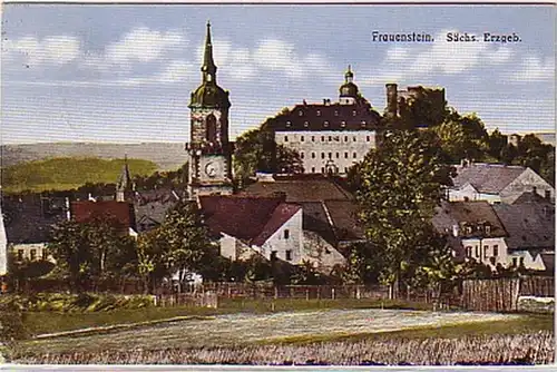 16008 Ak Frauenstein dans les monts Métallifères Saxons 1937