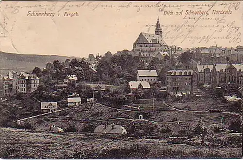 16004 Ak Schneeberg im Erzgebirge Nordseite 1911