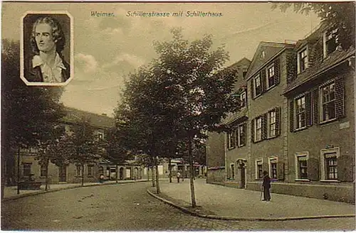 15998 Ak Weimar Schillerstrasse & Schilderhaus vers 1930