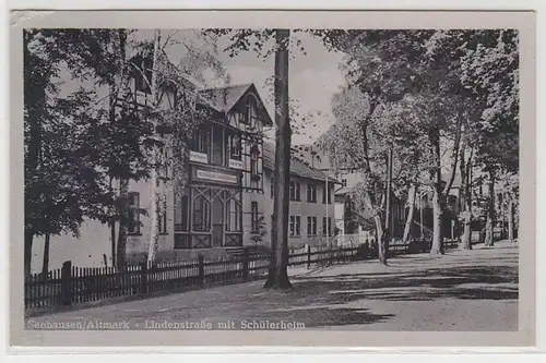 15991 Ak Seehausen Altmark Lindenstraße avec Schleidheim 1955