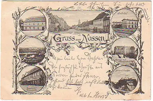 15989 Mehrbild Ak Gruss aus Nossen Bahnhof usw. 1897