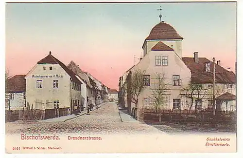 15981 Ak Bischofswerda Dresdnerstrasse um 1910