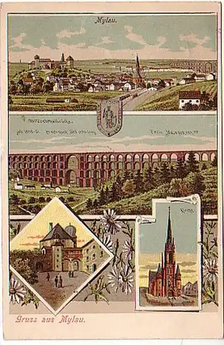 15973 Multi-image Ak Salutation de Mylau dans le Vogtland 1906