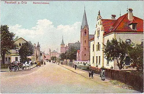 15968 Ak Neustadt a.Orla Bismarckstrasse um 1910