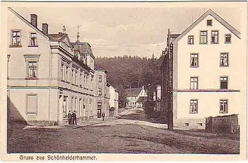 15962 AK Gruss de Schönheiderhammer vers 1930