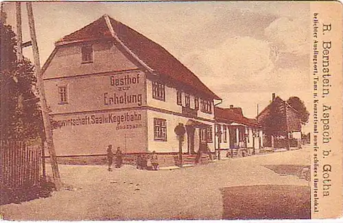 15958 Ak Aspach bei Gotha Gasthof zur Erholung 1923