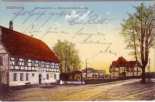 15956 AK Meerane Schwanefeld um 1920