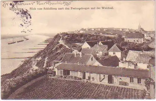 15948 Ak Graudenz Blick nach den Festungsbergen 1913