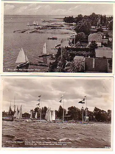 15928/2 Ak Steinhuder mer avec voiliers vers 1936