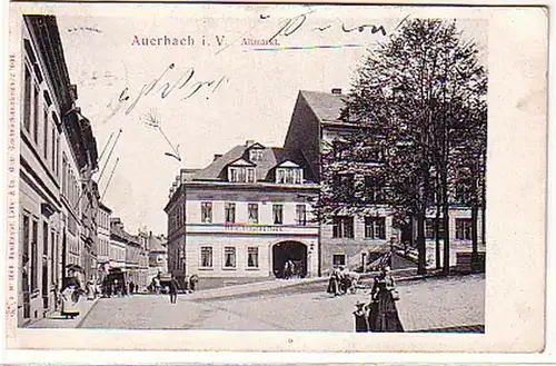 15900 Ak Auerbach i.V. Hotel "Braunes Ross" 1910