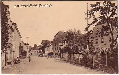 15890 Ak Bad Berggießhübel Hauptstraße um 1920